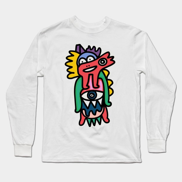 Cool Funny Good Monster Street Art Graffiti Long Sleeve T-Shirt by signorino